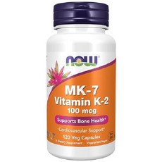 나우 비타민K2 MK-7 100mcg 식물성 120캡슐, 1개, 120정