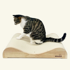  파파냥 논슬립 카펫트 쇼파형 원목 스크래처 와이드, 2개, 아이보리 