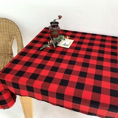 원단싸 면100% 10수 워싱 체크 테이블매트 피크닉매트 크리스마스 소품 - 고방체크(5cm)