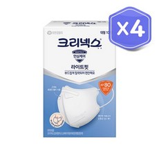크리넥스 KF80 라이트핏 마스크 대형, 10개입, 4개, 화이트