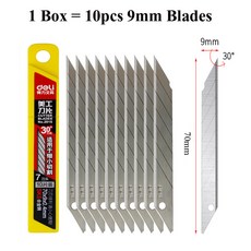 박스 커터 유틸리티 나이프용 델리 교체 블레이드 SK5 SK4 고탄소강 스냅오프 리필 10 개 9mm 18mm, 1개, 한개옵션1, 17 1 Box 2015