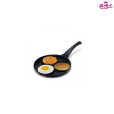 퀸센스 블랙 인덕션 3구 에그팬, 1개