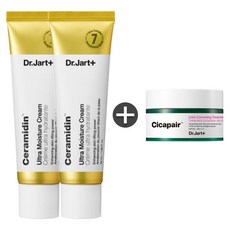 닥터자르트 세라마이딘 울트라 모이스쳐 크림 50ml x2 +시카톤업크림 15ml_BL, 상세페이지 참조