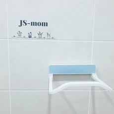제이에스맘 접착식 부착식 접이식 세수대야걸이 욕조 다라 걸이 거치대 2TYPE, 블루
