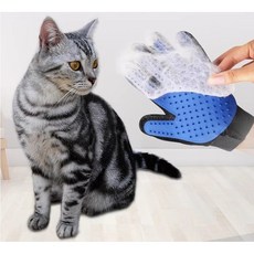 모아노니 강아지 고양이 털제거 정리 브러쉬 장갑 글러브, 1개, 블루 오른쪽