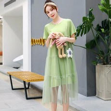 임산부원피스 임산부 원피스 여신 유행패션 유럽풍 여름옷 망사샤스커트 표시없음 배 의옷 2020뉴타입