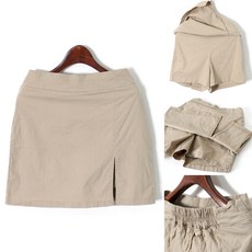 마 치마바지 마스판 허리뒷밴딩 빅사이즈 치마반바지 스커트바지 앞트임스커트 밴딩스커트 여름치마바지