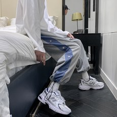봄 가을 긴 바지 남자 세미 와이드 루즈핏 조거 팬츠 캐주얼 트레이닝