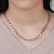 세레나데 티타늄 여성 게르마늄목걸이 로즈골드 엄마 아내 생일선물, 100개