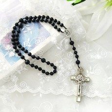 안토니오 오닉스 8mm 5단 묵주 선물 세트(이태리수입) 천주교 성물