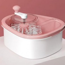 과일 채소 세척기 가정용 농약제거 가정수동 세척바구니 핑크 1개