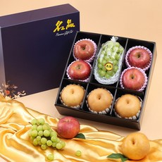 [초록자연] 명품 혼합 1호 과일선물세트(사과4+배3+샤인머스켓1), 1세트