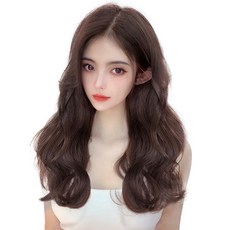 붙임머리 엔디롱 웨이브 부분 가발 3피스 세트 네츄럴블랙50cm 1세트, 초콜릿브라운40cm * 1세트, 1개 - 피스가발