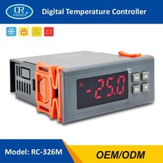 온도조절기RINGDER RC-326M 냉동 온도 컨트롤러 레귤레이터 서모 스탯 2 센서 컴프레서 해동 팬 기능 STC-9, 01 220V10A10A10A