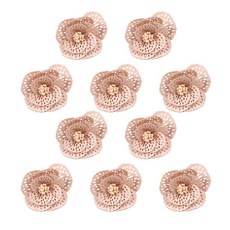 ZCD 10pcs 웨딩 파티 DIY 장식 Boutonniere Corsage 할로우 플라워 호텔 연회 장소 레이아웃 Decor, 설명, 천, 베이지