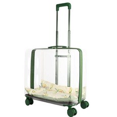 휴대용 중형견 대형견 25kg 투명 캐리어 집 강아지 애견 캣 펫 하우스 유모차 이동 가방, 50x28x45 * 1개, 1개