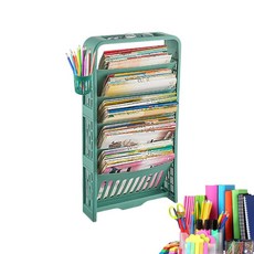 테이블 학생 책 보관 다기능 책상 파티션 책장 층 정리함 이동식 5 유물 교실, with Pen Holder 3