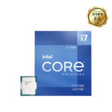 인텔 코어 intel core i7-12세대 12700K 정품 벌크 새상품, 배송