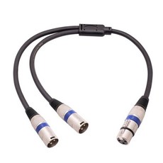 XLR 스플리터 밸런스 마이크 케이블 3 핀 암듀얼 수 Y 3FT 50cm 악기 신호, 03 파란_04 4Pcs, 파란