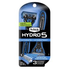 쉬크 Schick Hydro5 하이드로 5 일회용 면도기 3개, 1팩