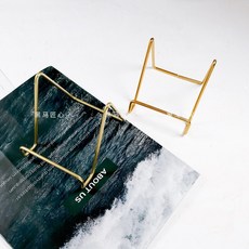 메탈시계 북유럽스타일의 금속 받침대 전시 종 사진프레임 다과 평안 책꽂이 받침 판그림 빅사이즈, 황금 큰 크기 두께 3cm 배치 가