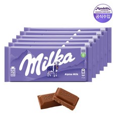 몬델리즈 밀카 타블렛 초콜릿 알프스밀크 100g 6개