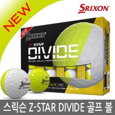 스릭슨 지스타 디바이드 3피스 반반 골프공 옐로우+화이트 12구, (3피스)Z-STAR DIVIDE, 1더즌(12알), (3피스)Z-STAR DIVIDE:1더즌(12알), 선택완료