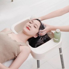 환자 머리감기 샤워기 임산부 물없는 샴푸 세발기 대야, 케어프리-그레이, 1개