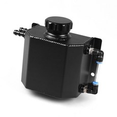 자동차 부품 호환용 유니버설 1l 합금 알루미늄 엔진 오일 캐치 수 브리더 탱크 bx101320, 02 Black, Black