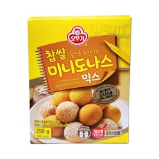 오뚜기 찹쌀미니도나스믹스 250G 쏘울푸드 홈캉스 완내스, 1개