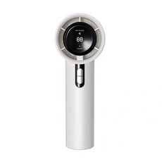 DS WX-638 핸드 선풍기 100단 풍력 조절 LED 디지털 디스플레이 대풍력 휴대용 긴 항속, 화이트