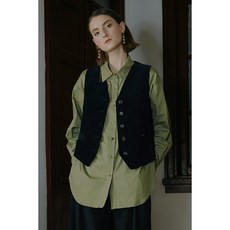 뚠뚠상점 HOLYPARK18AW 원단 단아한 빈티지 등 코르덴 베스트 조끼