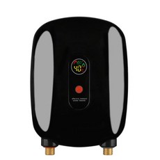 탱크 없는 3 초 가열 순간 온수기 3500W 샤워 욕실 주방 디지털 디스플레이, Black_미국 플러그, 03 Black_01 미국 플러그