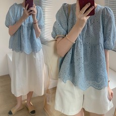 펀칭레이스스커트