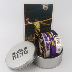 글로벌 서비스 NBA 스포츠 농구 실리콘 스트랩 손목 팔찌 밴드 르브론, 골든 제임스 【4 종 세트】