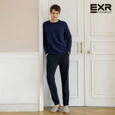 [EXR] 남성 라운지 웨어 상하의 세트 네이비