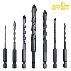 공구공주 만능 멀티 드릴비트 7size/ 목공 목재 철 스텐 타일 콘크리트 유리 석재 도기 전용, 4mm