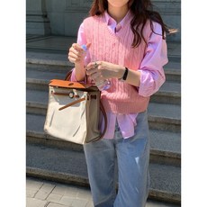 꽈배기니트조끼