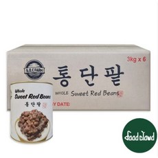지오씨팜 통단팥 빙수팥, 3kg, 6개