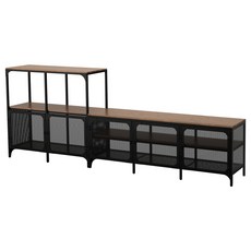 TV수납콤비네이션 블랙 피엘보 250x36x93 cm, 기본