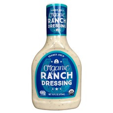 Trader Joes Organic Ranch Dressing 16 Oz Trader Joes 유기농 랜치 드레싱 16온스, 1개, 473ml