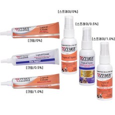 Zymox 자이목스 토피컬 크림(28g) 스프레이(56ml) 반려동물 피부연고 / Zymox Topical, 1%, 크림