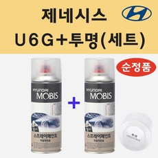 순정품 현대 제네시스 U6G 어반그레이 스프레이 페인트 + 투명스프레이