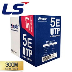 LS 전선 UTP CAT.5e 300M BOX UTP 랜케이블, 1