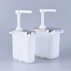 뷔페 소스통 시럽통 병 펌프 보관함 음식점 양념통 펌프통, 1L 플라스틱 펌프, 1개