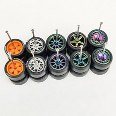5세트 5대용 64 바퀴 미니 자동차 성냥갑 합금 64 고무 모델, x set F
