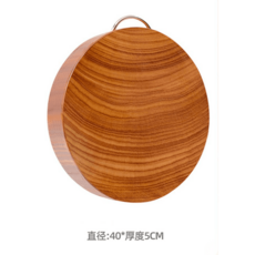 원형 도마 곰팡이방지 두꺼운 나무 플레이팅 스테이크 통나무, 토트(40*5cm) 도마꽂이, 1개