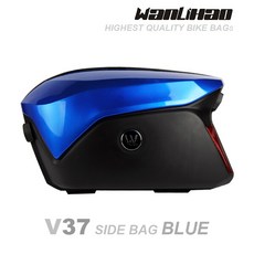 WANLIHAO 오토바이사이드백 바이크가방 하드케이스 스쿠터 투어가방 MSR V37, 블루