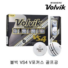 볼빅 VS4 V포커스 4피스 12구 골프공 (화이트), 없음