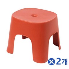 [2개 묶음할인]모던 베이직 욕실의자 레드x2개 샤워부스의자 DSJA-136846 발디딤대 튼튼한목욕의자